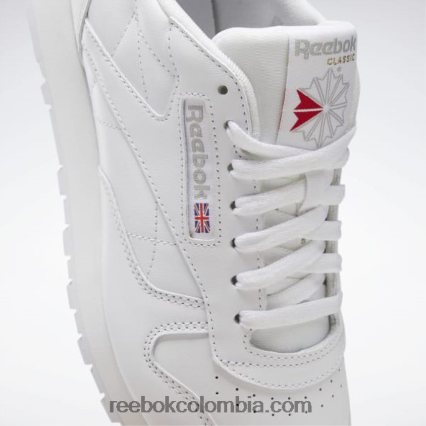 ftwr blanco/gris puro 3 zapatos de cuero clasicos Reebok D260LP34