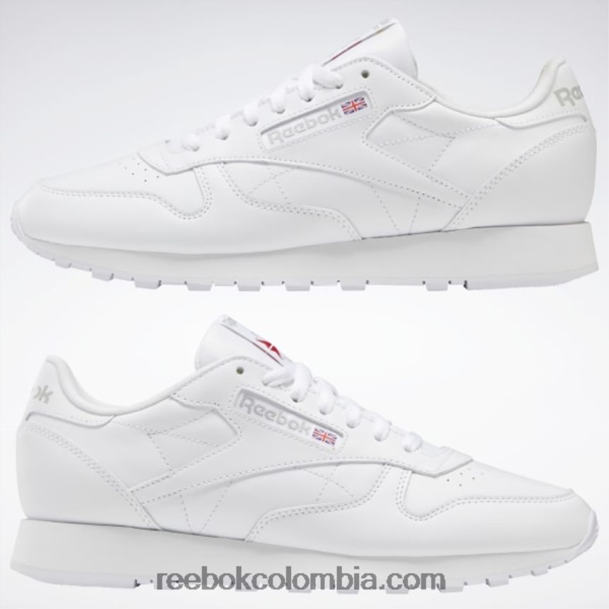 ftwr blanco/gris puro 3 zapatos de cuero clasicos Reebok D260LP34