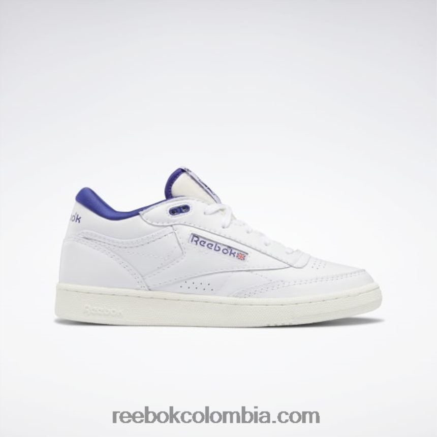 ftwr blanco/tiza/púrpura negrita zapatos vintage club c mid ii Reebok D260LP546