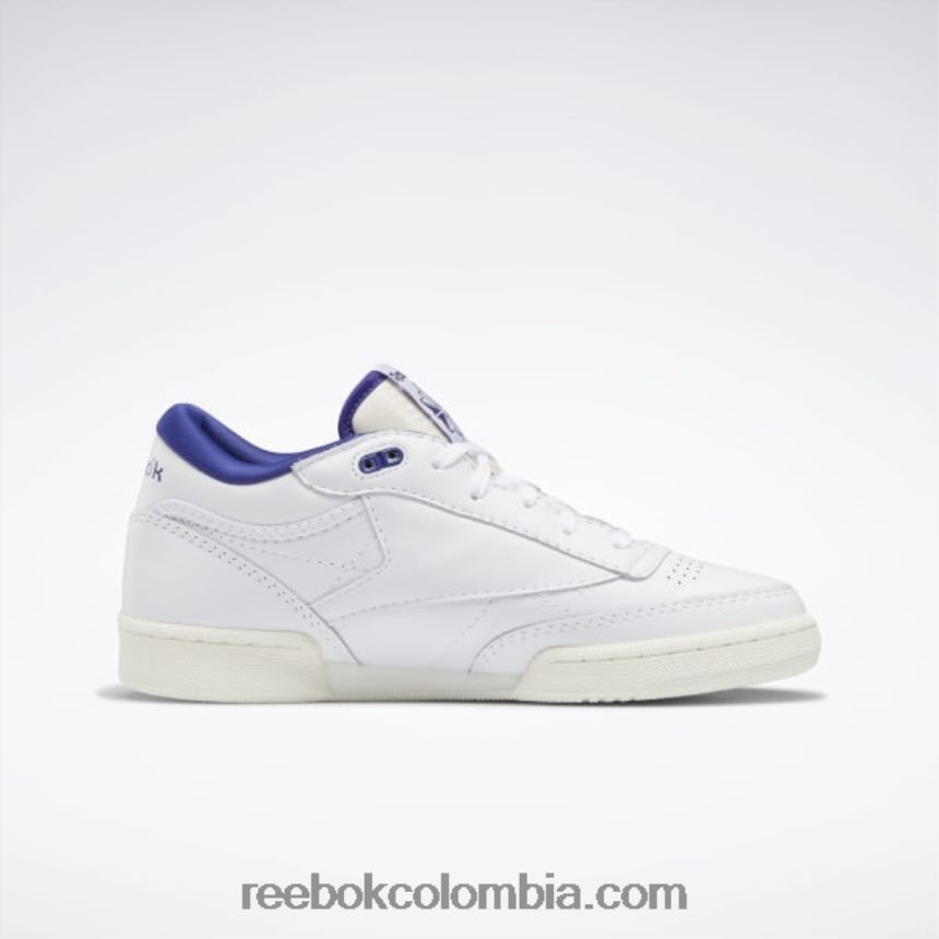 ftwr blanco/tiza/púrpura negrita zapatos vintage club c mid ii Reebok D260LP546
