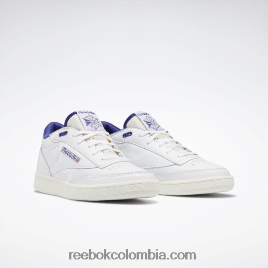 ftwr blanco/tiza/púrpura negrita zapatos vintage club c mid ii Reebok D260LP546