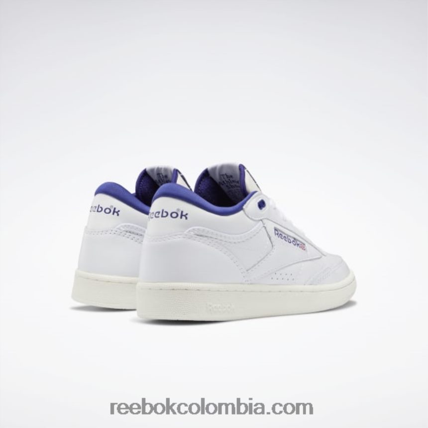 ftwr blanco/tiza/púrpura negrita zapatos vintage club c mid ii Reebok D260LP546