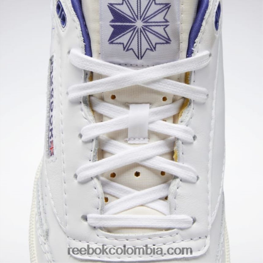 ftwr blanco/tiza/púrpura negrita zapatos vintage club c mid ii Reebok D260LP546