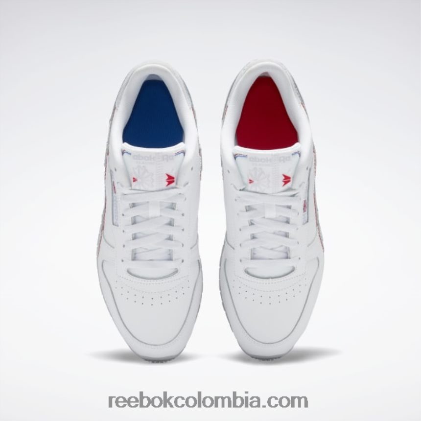 ftwr blanco/vector azul cuero clásico hazlo tuyo zapatos Reebok D260LP224