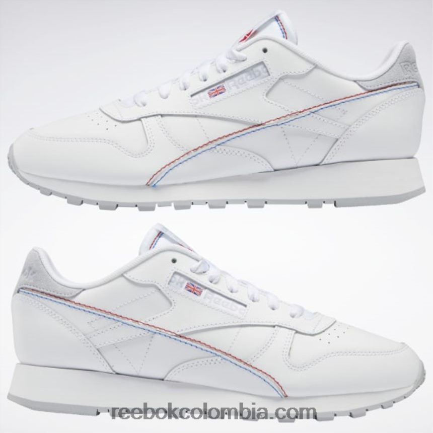 ftwr blanco/vector azul cuero clásico hazlo tuyo zapatos Reebok D260LP224