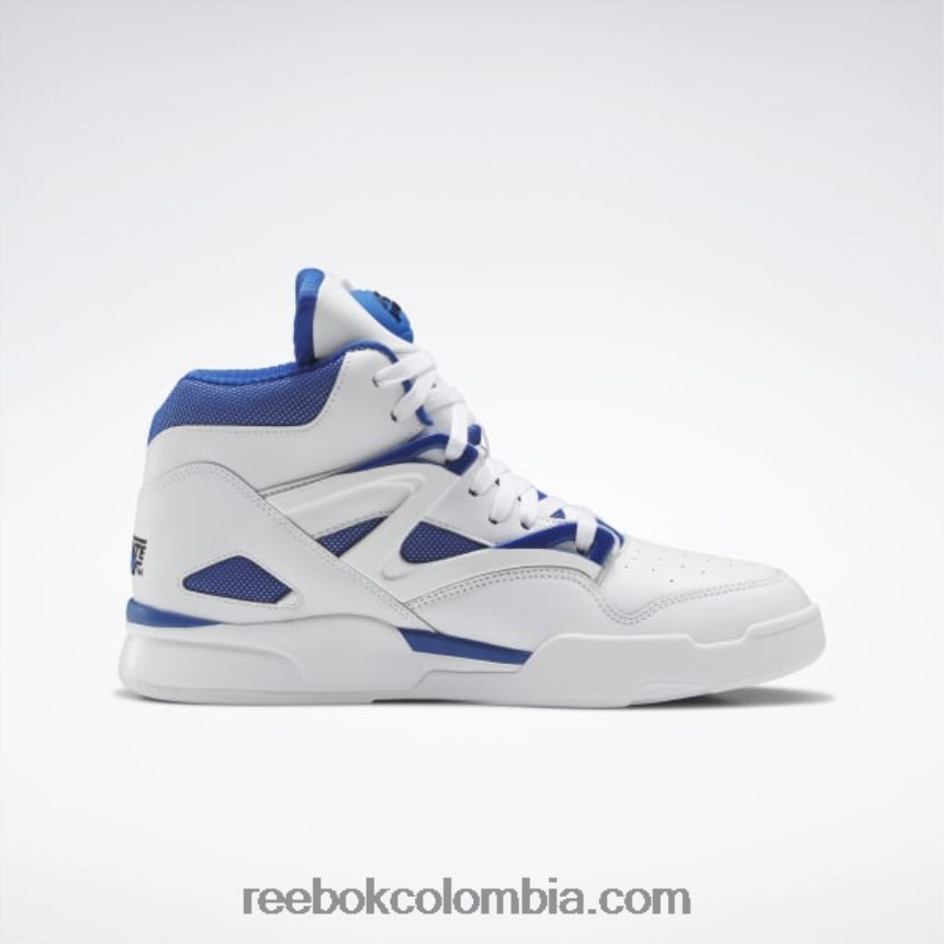 ftwr blanco/vector azul/núcleo negro bomba omni zona ii zapatos Reebok D260LP444