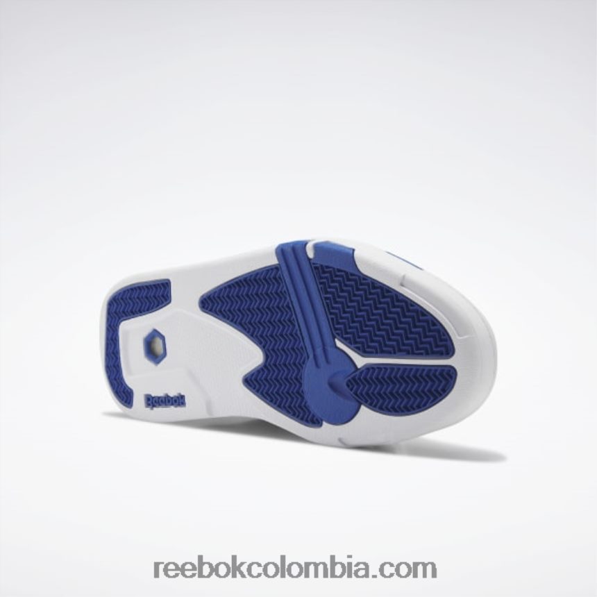 ftwr blanco/vector azul/núcleo negro bomba omni zona ii zapatos Reebok D260LP444