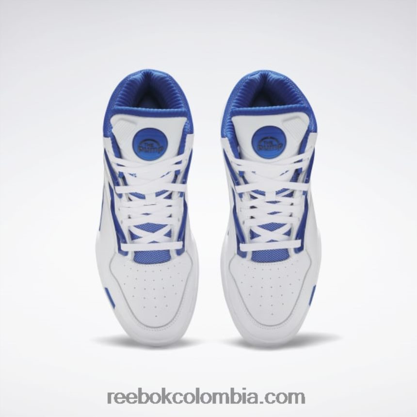 ftwr blanco/vector azul/núcleo negro bomba omni zona ii zapatos Reebok D260LP444
