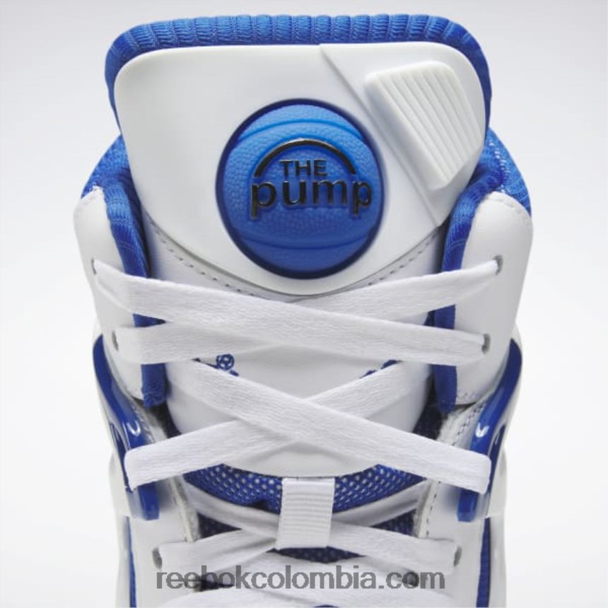 ftwr blanco/vector azul/núcleo negro bomba omni zona ii zapatos Reebok D260LP444