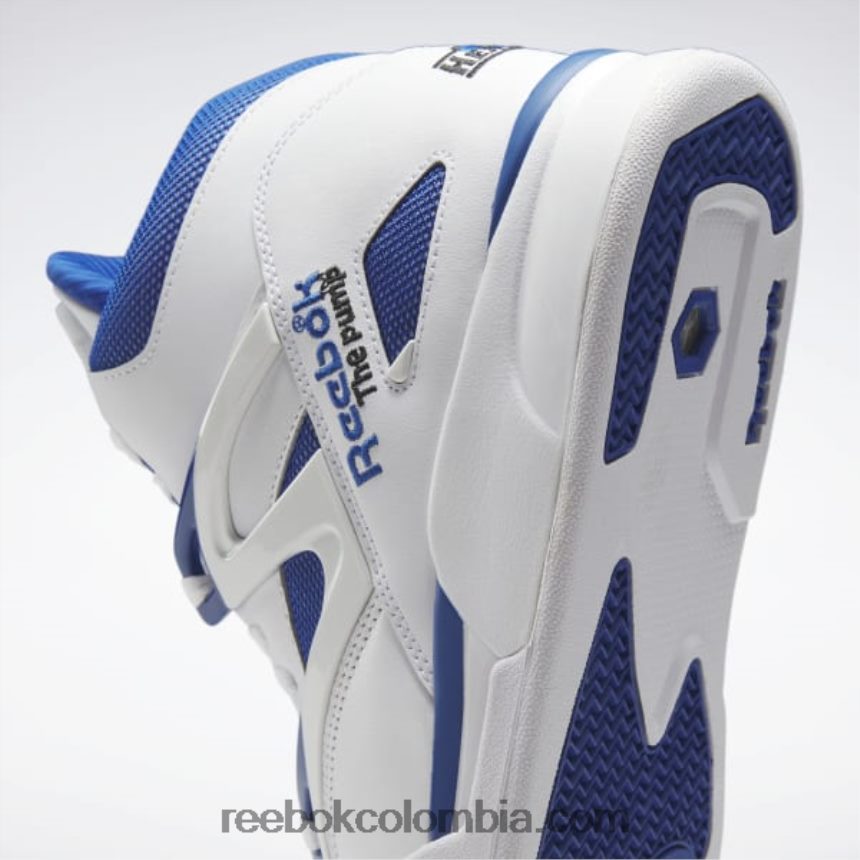 ftwr blanco/vector azul/núcleo negro bomba omni zona ii zapatos Reebok D260LP444