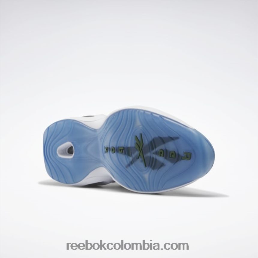 ftwr blanco/verde pino pregunta mid zapatos de baloncesto Reebok D260LP490