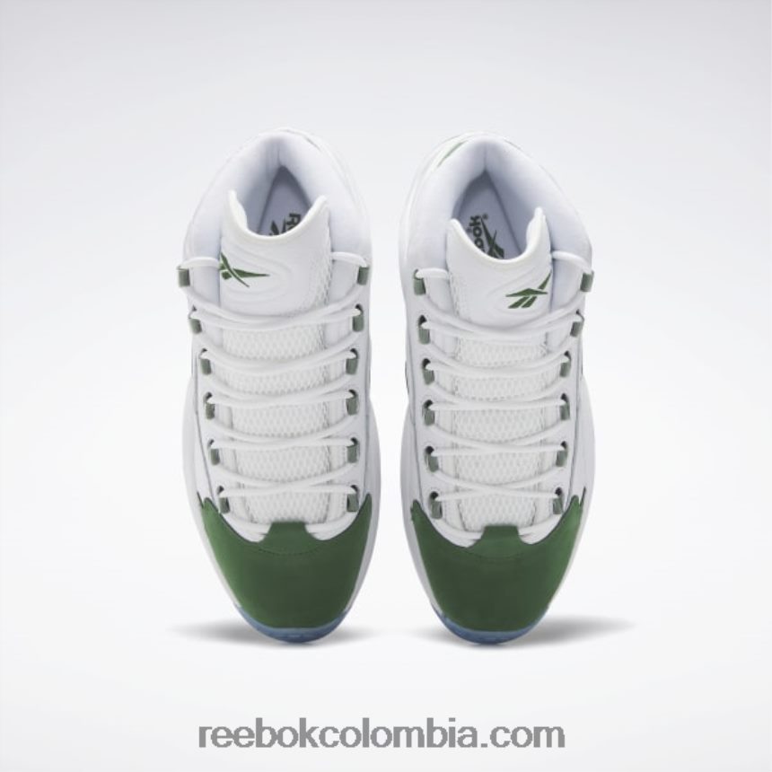 ftwr blanco/verde pino pregunta mid zapatos de baloncesto Reebok D260LP490