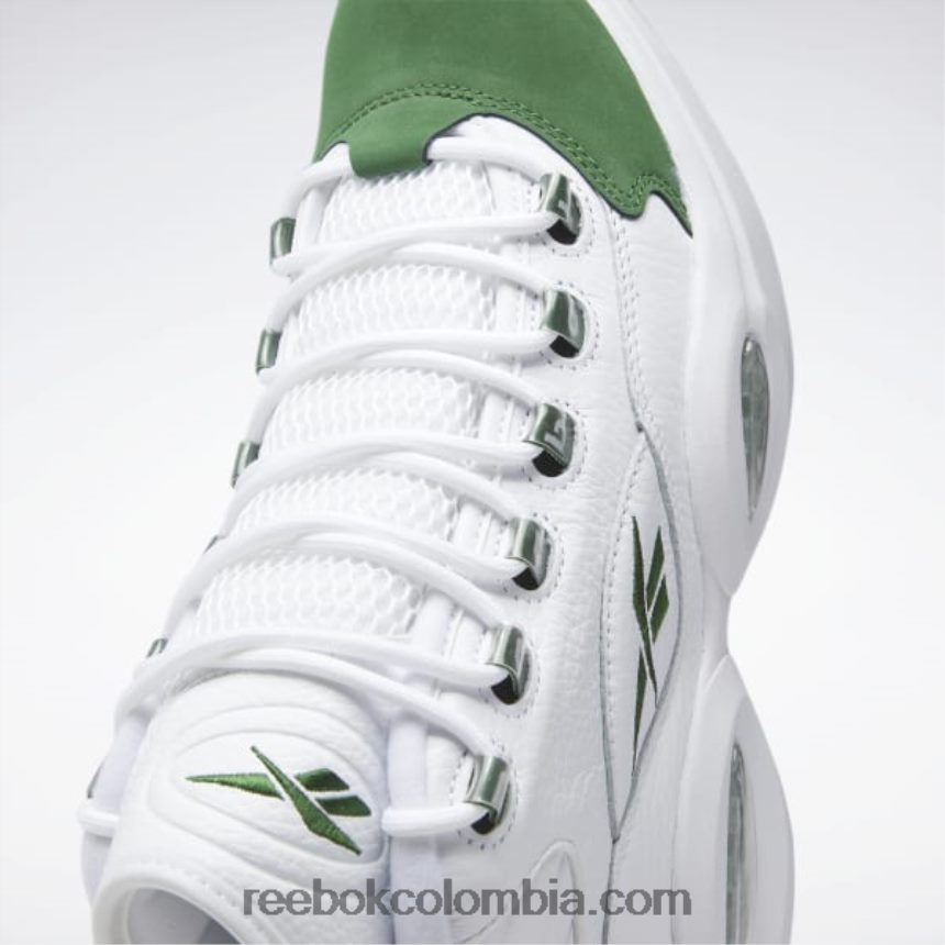 ftwr blanco/verde pino pregunta mid zapatos de baloncesto Reebok D260LP490