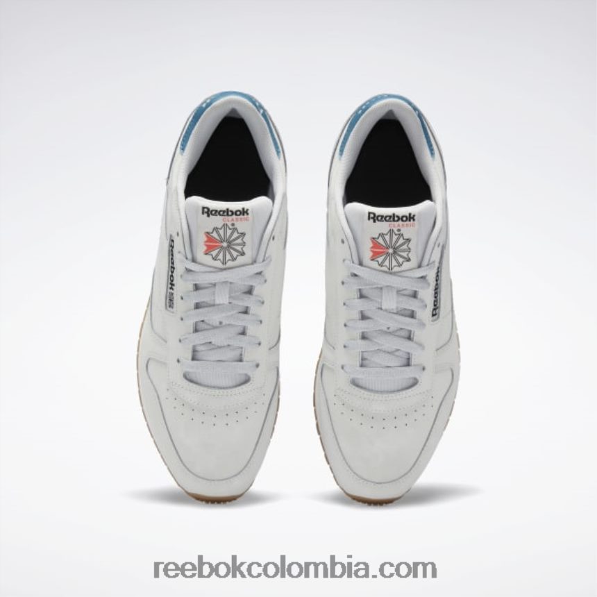 gris puro 2/gris puro 1/azul acero s23-r zapatos de cuero clasicos Reebok D260LP135