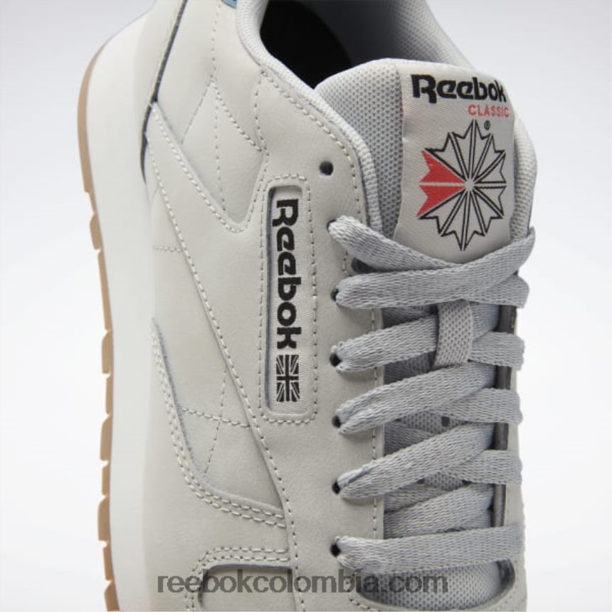 gris puro 2/gris puro 1/azul acero s23-r zapatos de cuero clasicos Reebok D260LP135