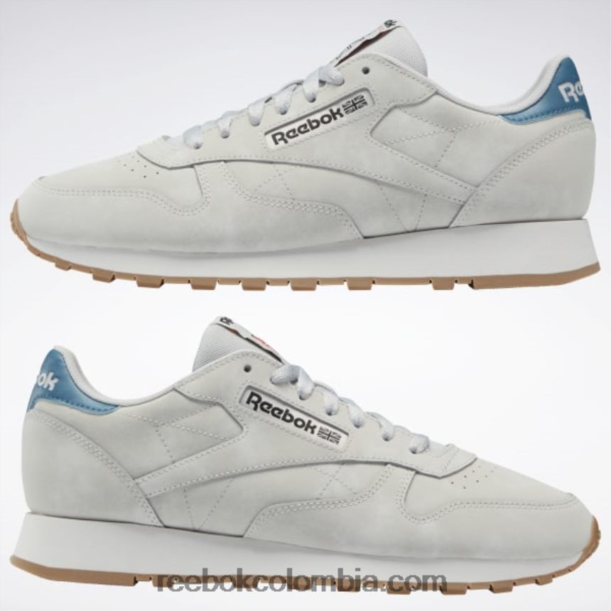 gris puro 2/gris puro 1/azul acero s23-r zapatos de cuero clasicos Reebok D260LP135