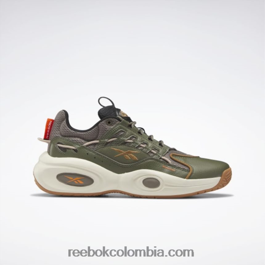 gris trek/verde cazador/marrón salvaje zapatillas de baloncesto solución mid Reebok D260LP213