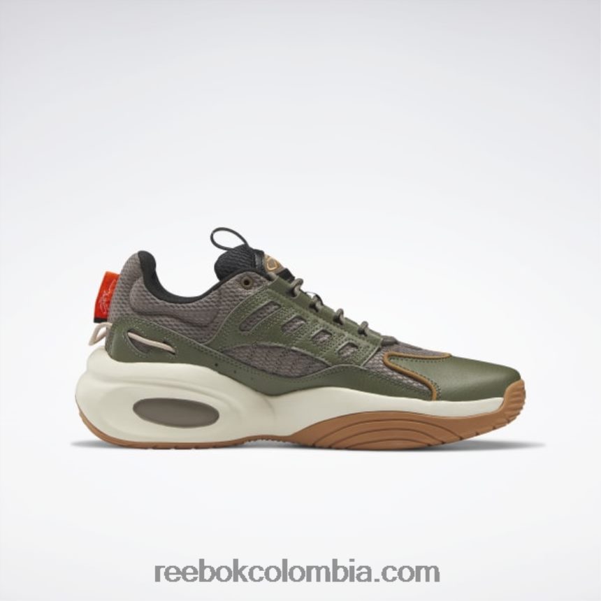 gris trek/verde cazador/marrón salvaje zapatillas de baloncesto solución mid Reebok D260LP213