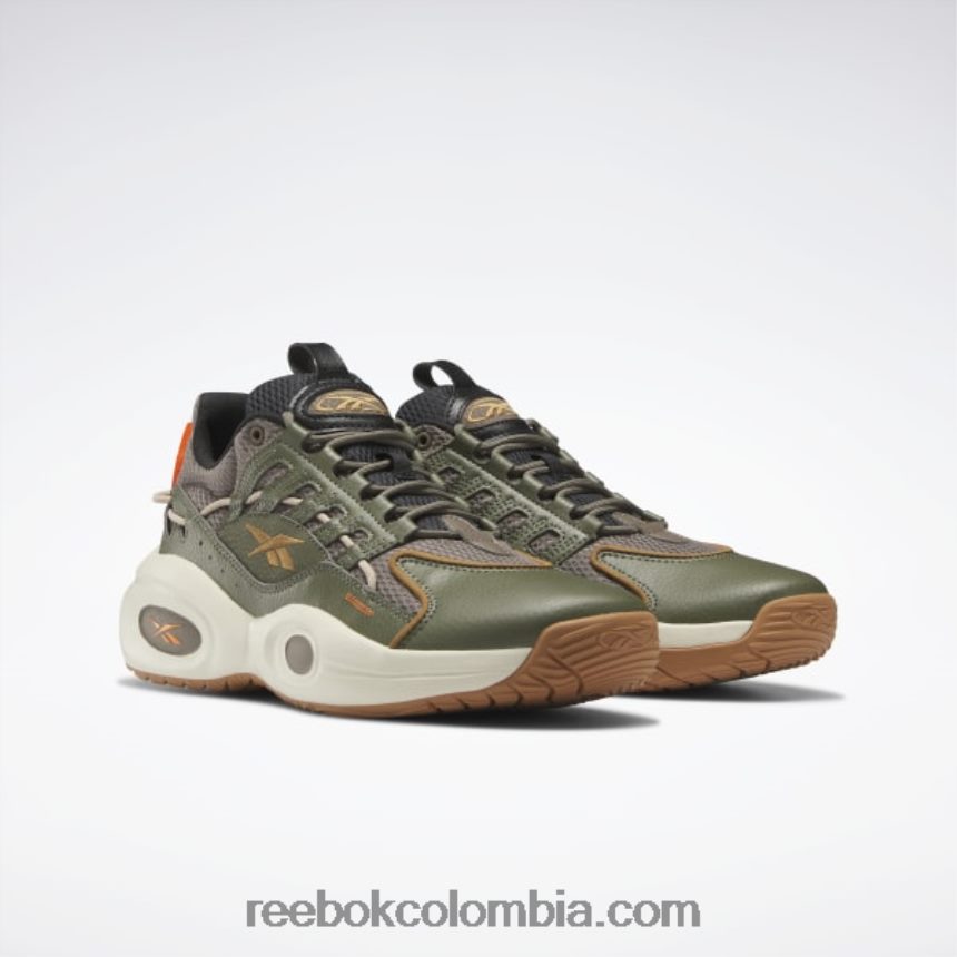 gris trek/verde cazador/marrón salvaje zapatillas de baloncesto solución mid Reebok D260LP213