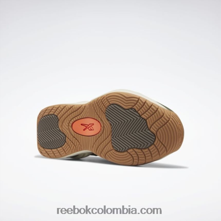 gris trek/verde cazador/marrón salvaje zapatillas de baloncesto solución mid Reebok D260LP213