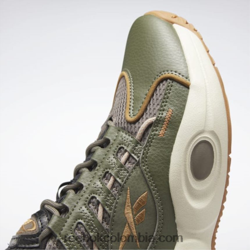 gris trek/verde cazador/marrón salvaje zapatillas de baloncesto solución mid Reebok D260LP213