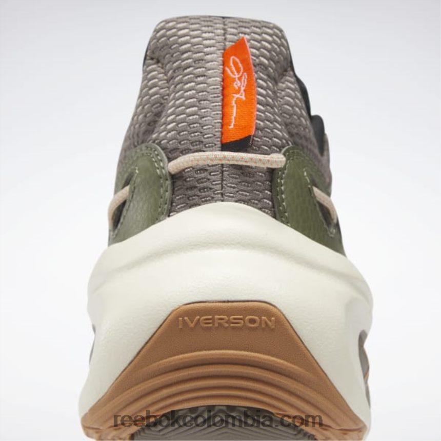 gris trek/verde cazador/marrón salvaje zapatillas de baloncesto solución mid Reebok D260LP213