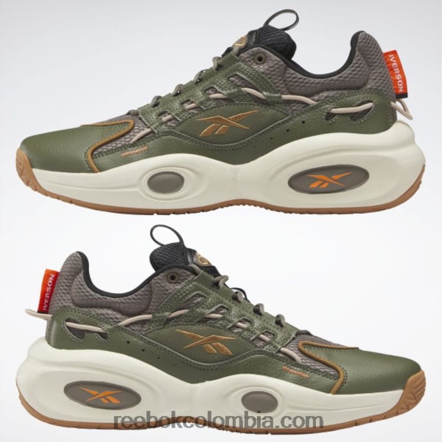 gris trek/verde cazador/marrón salvaje zapatillas de baloncesto solución mid Reebok D260LP213