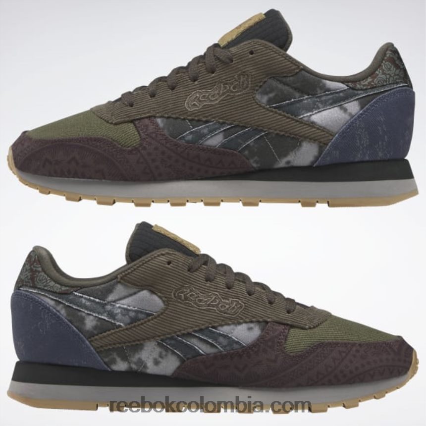 lechada f23/tierra exuberante/índigo ahumado zapatos de cuero clasicos Reebok D260LP643
