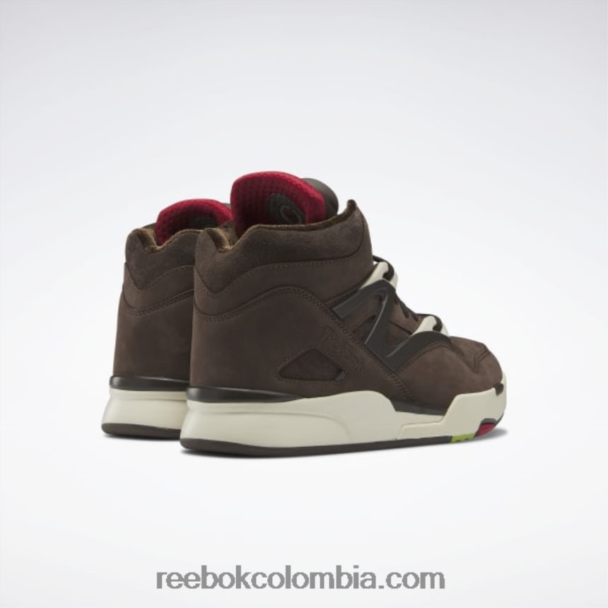 marrón grisáceo/marrón oscuro/niebla carmesí zapatillas de baloncesto pump omni zone ii Reebok D260LP75