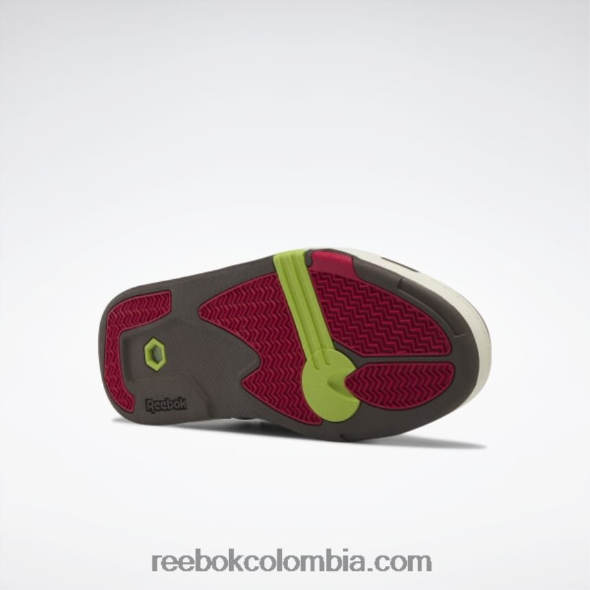 marrón grisáceo/marrón oscuro/niebla carmesí zapatillas de baloncesto pump omni zone ii Reebok D260LP75