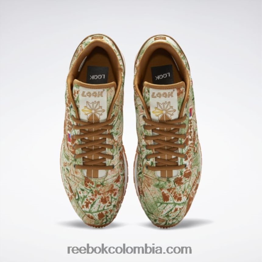 marrón salvaje/ocre brillante/amarillo pálido zapatos clásicos de cuero lqqk Reebok D260LP72