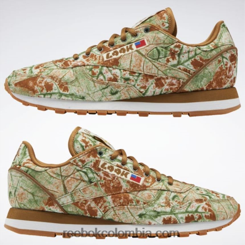 marrón salvaje/ocre brillante/amarillo pálido zapatos clásicos de cuero lqqk Reebok D260LP72