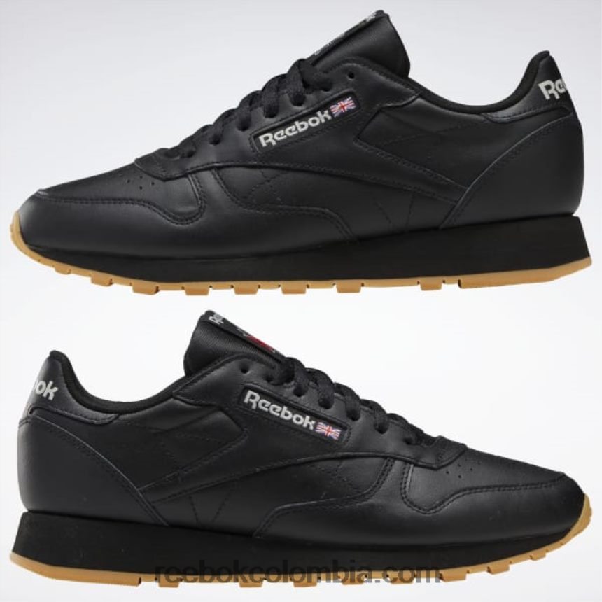 negro core/gris puro 5/reebok rubber gum-03 zapatos de cuero clasicos Reebok D260LP78