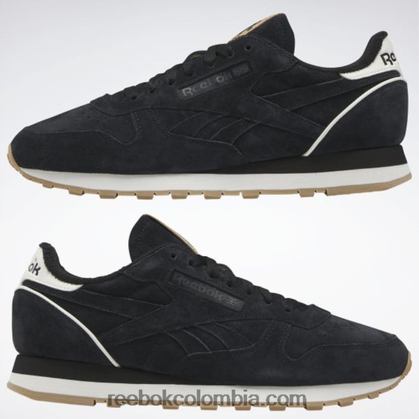 negro core/verde glen/reebok rubber gum-04 zapatos clásicos de cuero vintage 1983 Reebok D260LP333