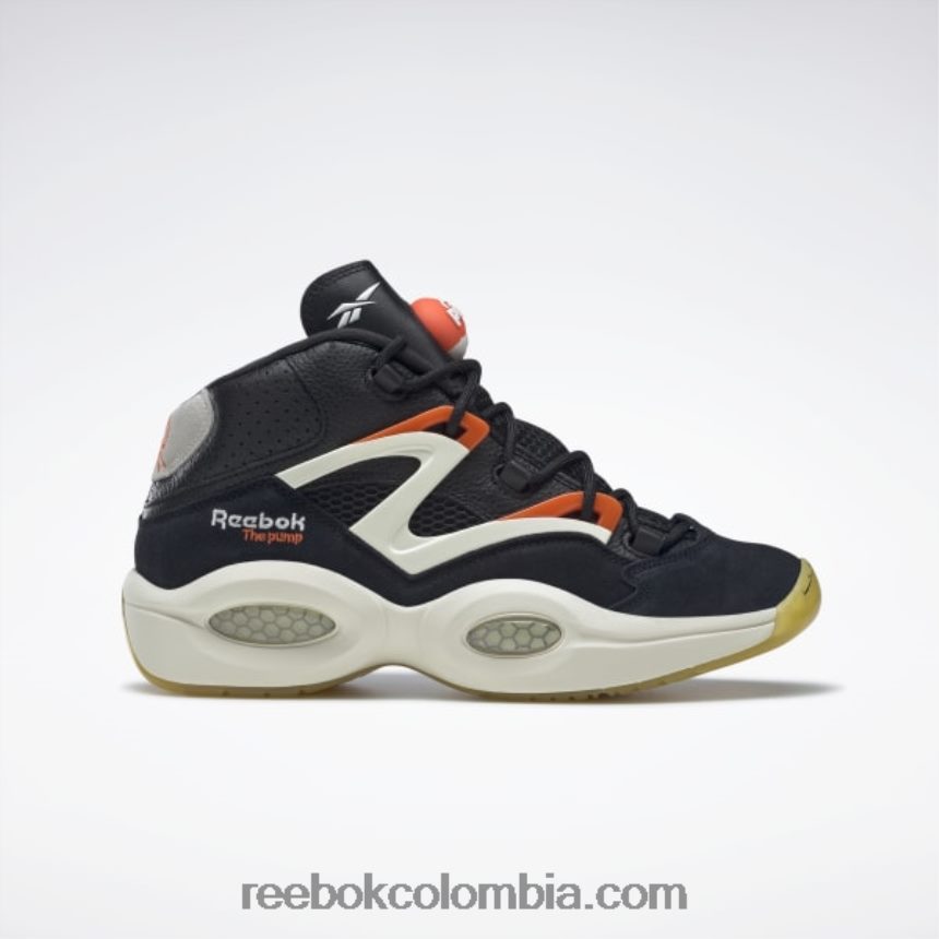 negro núcleo/blanco clásico/tiza zapatos de baloncesto bomba de pregunta Reebok D260LP91