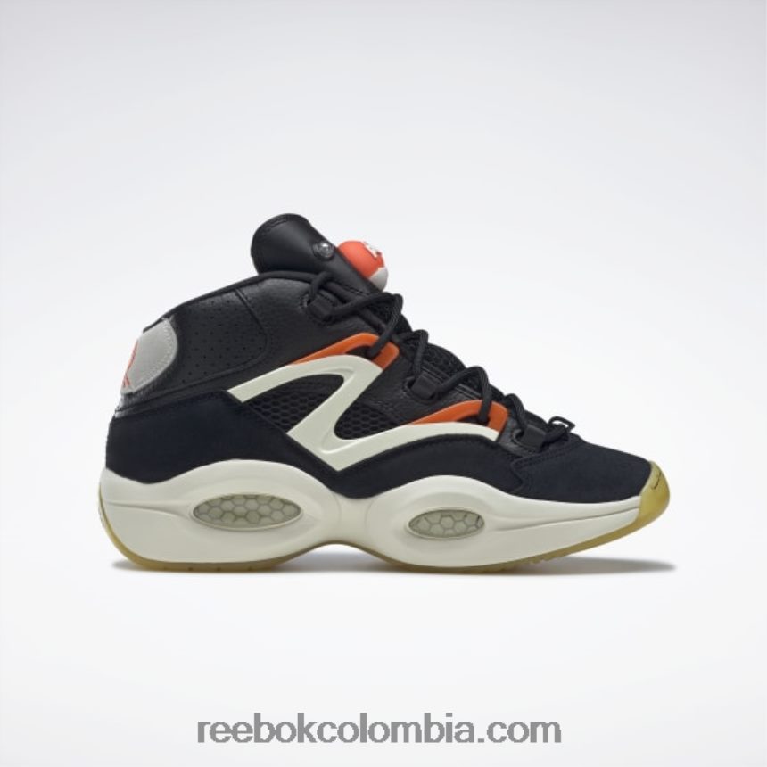negro núcleo/blanco clásico/tiza zapatos de baloncesto bomba de pregunta Reebok D260LP91