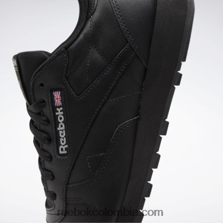 negro núcleo/gris puro 5 zapatos de cuero clasicos Reebok D260LP37