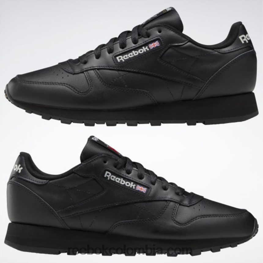 negro núcleo/gris puro 5 zapatos de cuero clasicos Reebok D260LP37