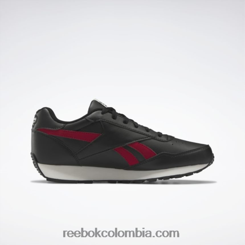 negro núcleo/tiza/rojo flash rebobinar los zapatos para correr Reebok D260LP251