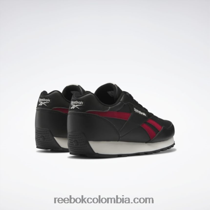 negro núcleo/tiza/rojo flash rebobinar los zapatos para correr Reebok D260LP251