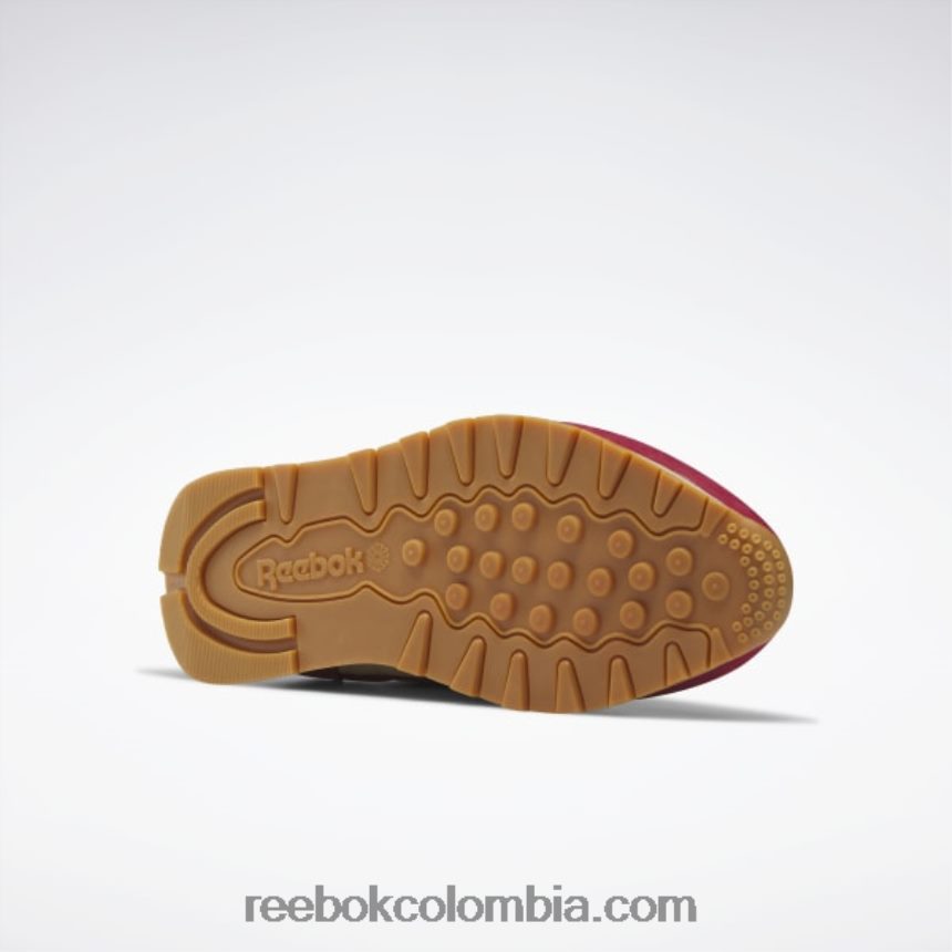 rojo triatlón/paja s18-r/siena tostada zapatos de cuero clasicos Reebok D260LP154