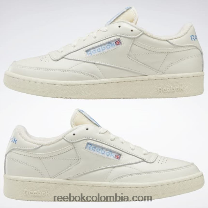 tiza/alabastro/azul esencial zapatos vintage club c 85 Reebok D260LP16
