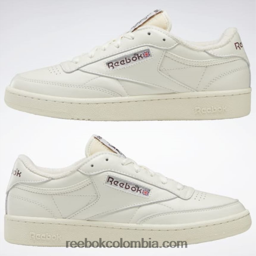 tiza/alabastro/granate zapatos vintage club c 85 Reebok D260LP15