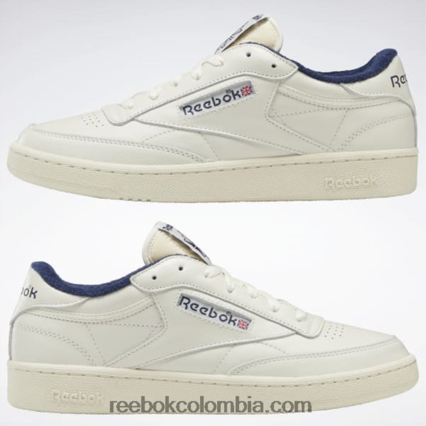 tiza/alabastro/vector azul marino zapatos vintage club c 85 Reebok D260LP12