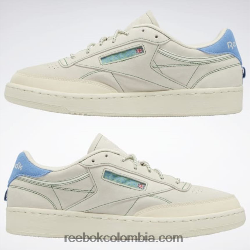 tiza/alabastro/verde cañada zapatos club c 85 Reebok D260LP326