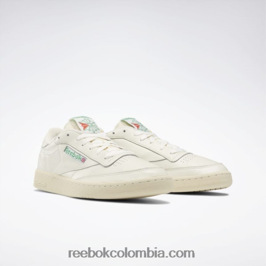 tiza/blanco papel/verde cañada zapatos vintage club c 85 Reebok D260LP11