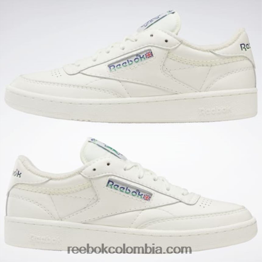 tiza/cobalto clásico/verde cañada zapatos vintage club c 85 Reebok D260LP274