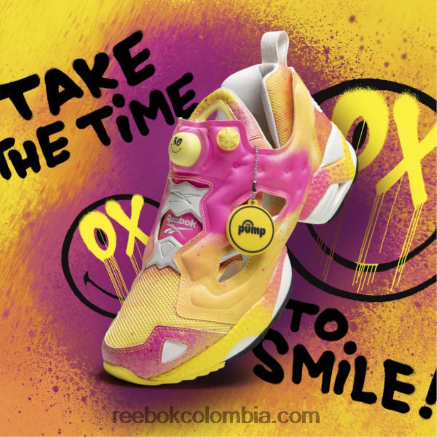 tiza/núcleo negro smiley instapump furia zapatos Reebok D260LP197