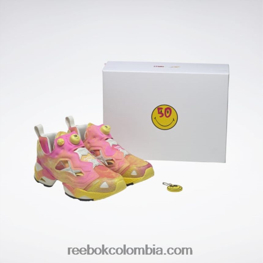 tiza/núcleo negro smiley instapump furia zapatos Reebok D260LP197