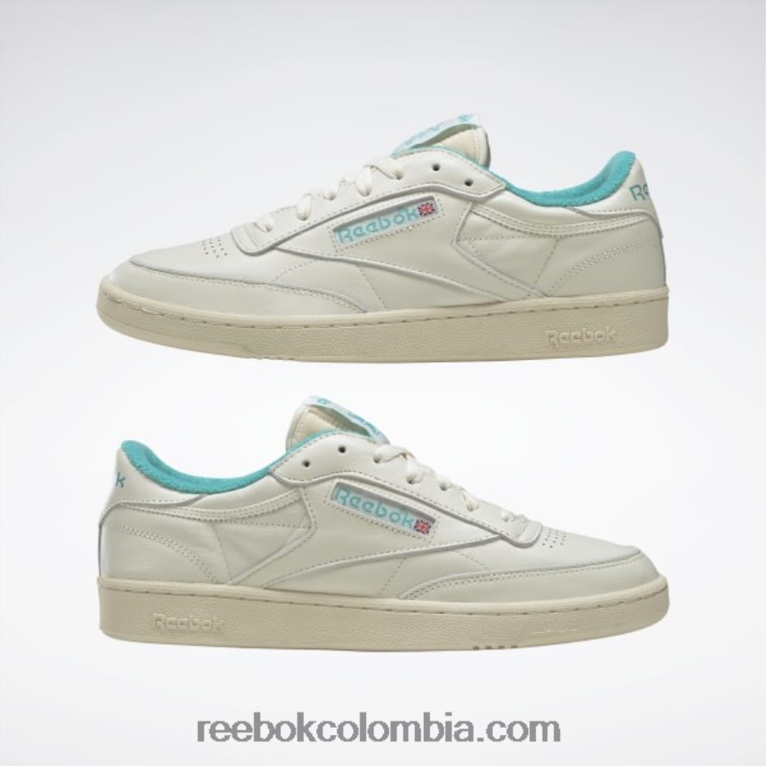tiza vintage s23-r/blanco papel/verde azulado clásico zapatos vintage club c 85 Reebok D260LP73
